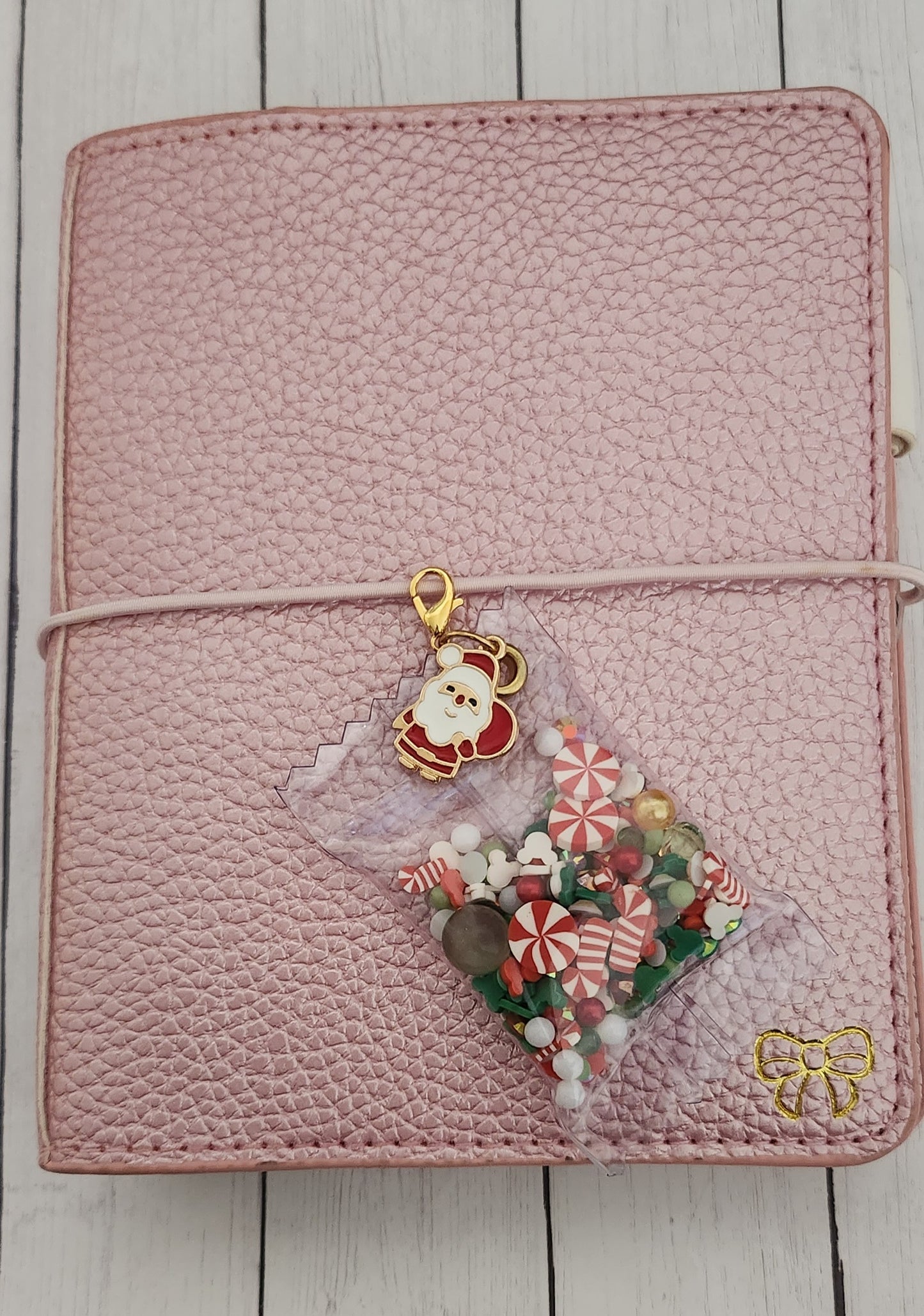 Santa keychain//planner clip
