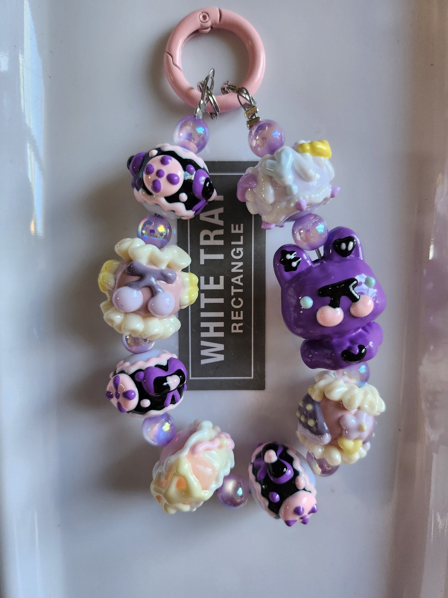 Purple Chubby Cubby phone charm// bag charm