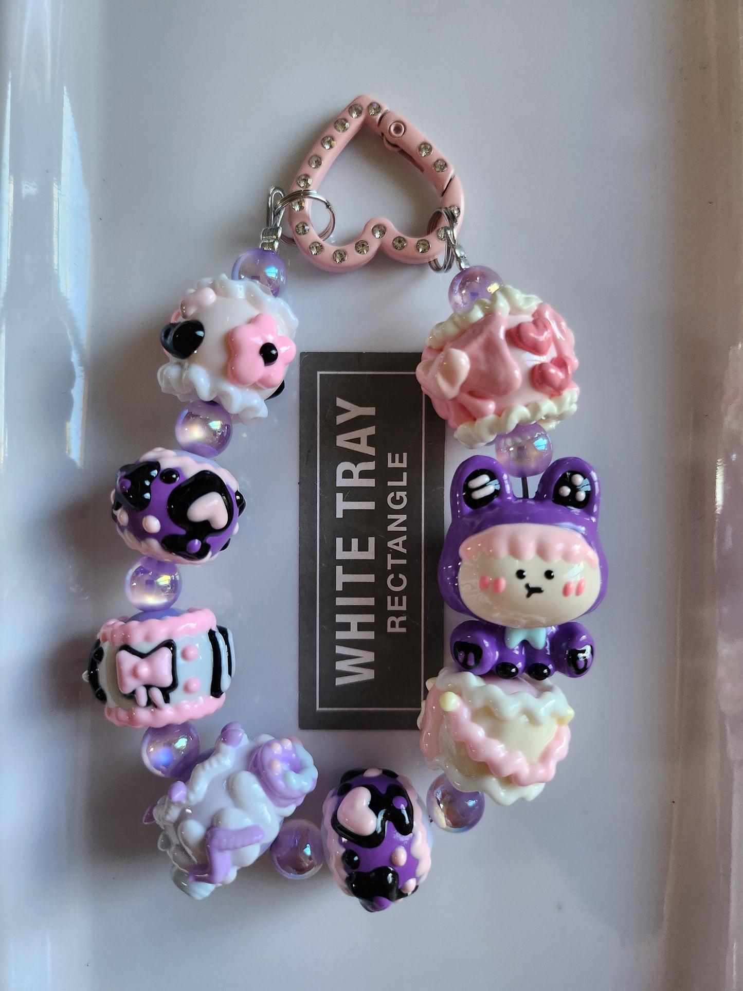 Purple Chubby Cubby phone charm// bag charm