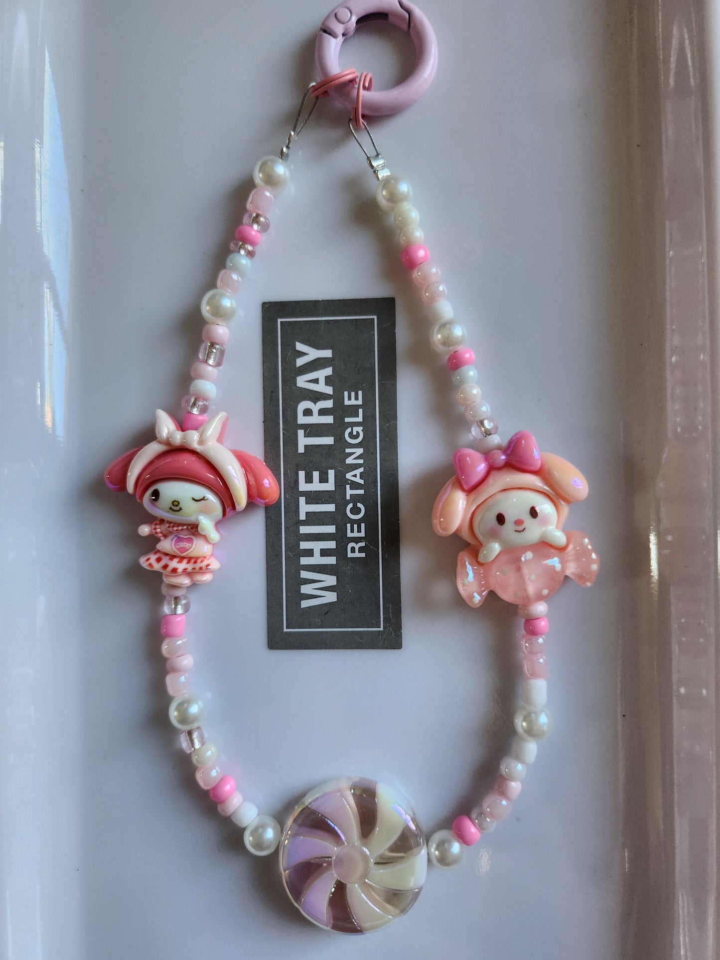 Melody long bead phone charm//bag charm