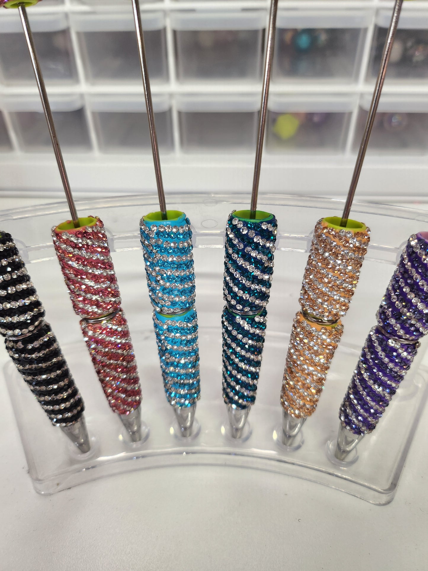 Rhinestone Striped pen