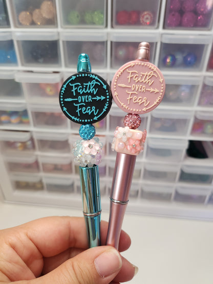 Faith over fear pen (pink)