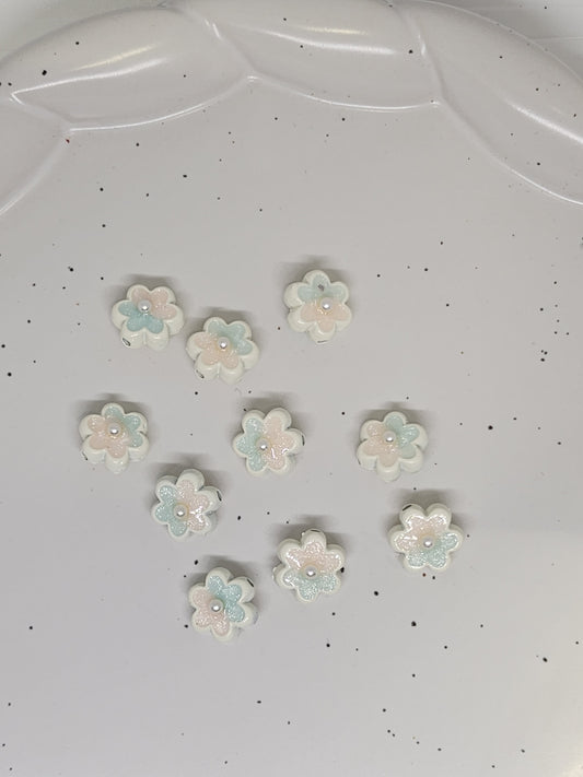 Pearl Flower metal bead