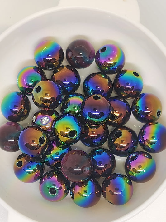 Oil Slick acrylic beads