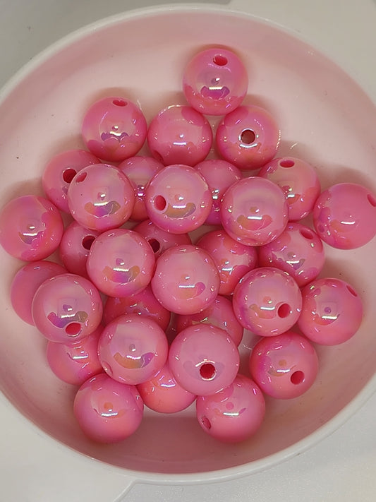 Bubble Gum pink acrylic beads