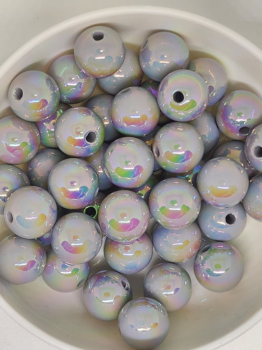 Gray acrylic beads