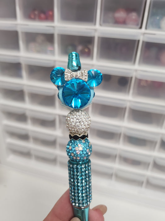 Teal jeweled mouse pen w/bling pen