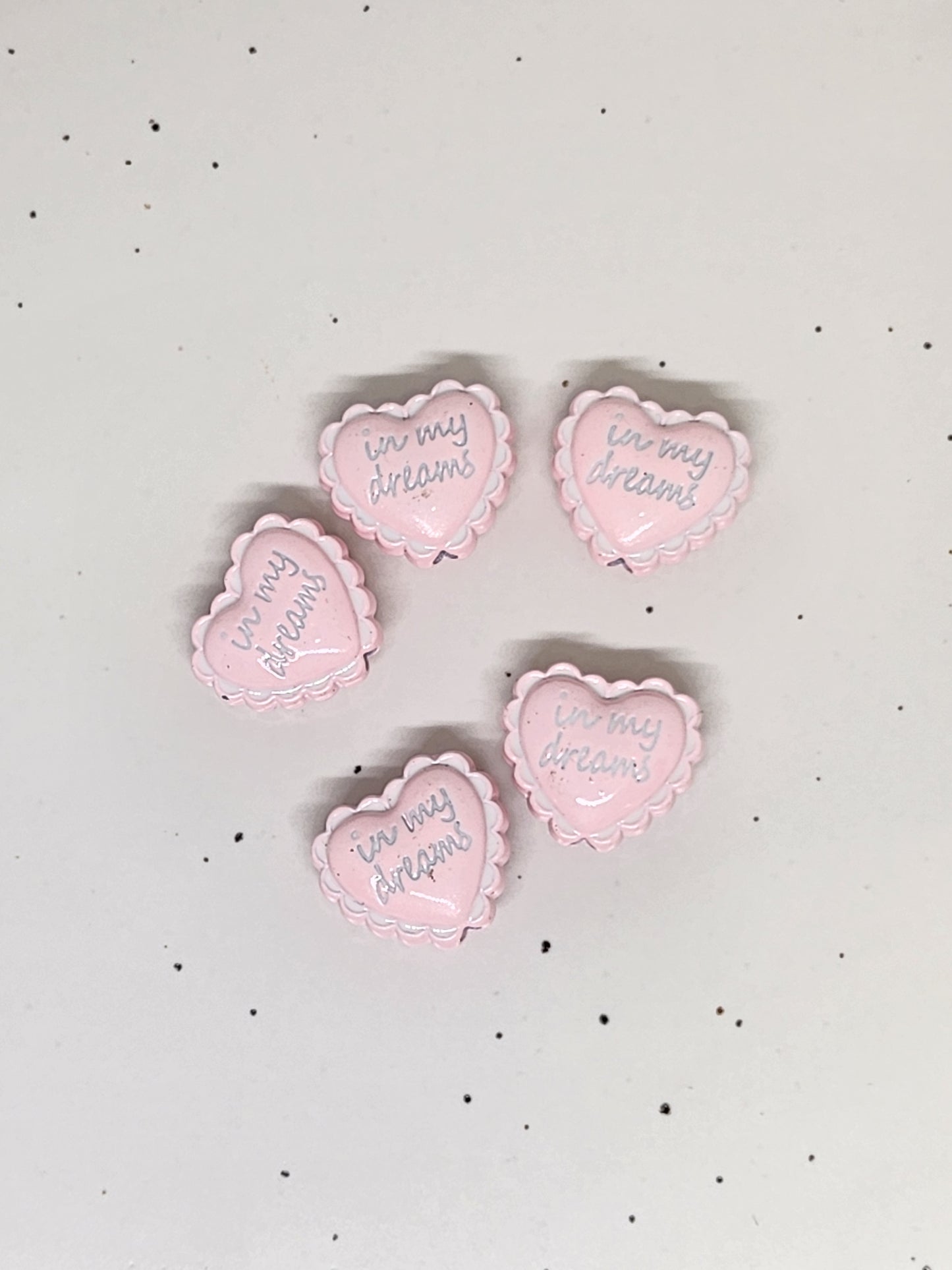 Pink Puffy Heart beads