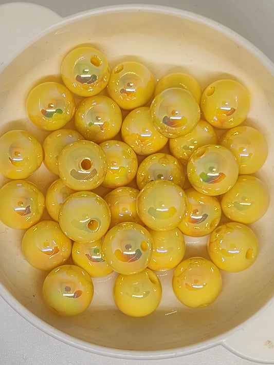 Yellow acrylic bead