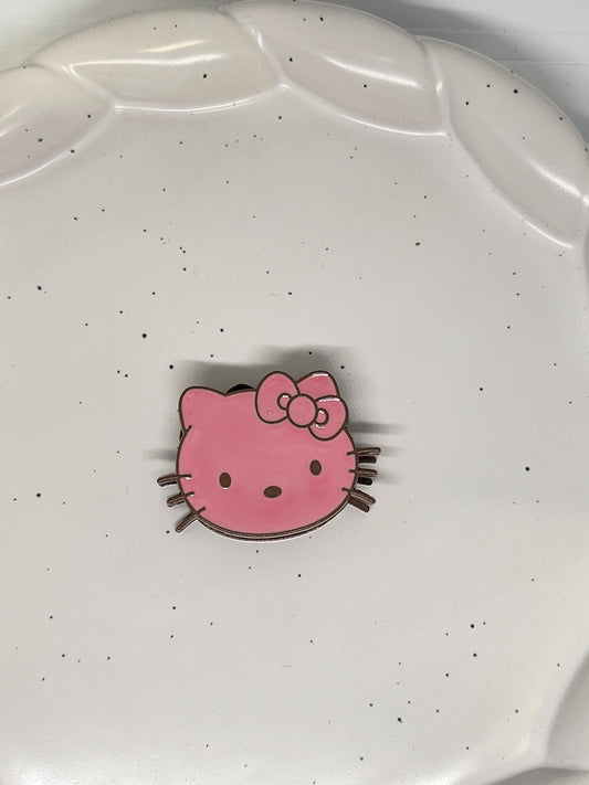 Pink Kitty Metal bead