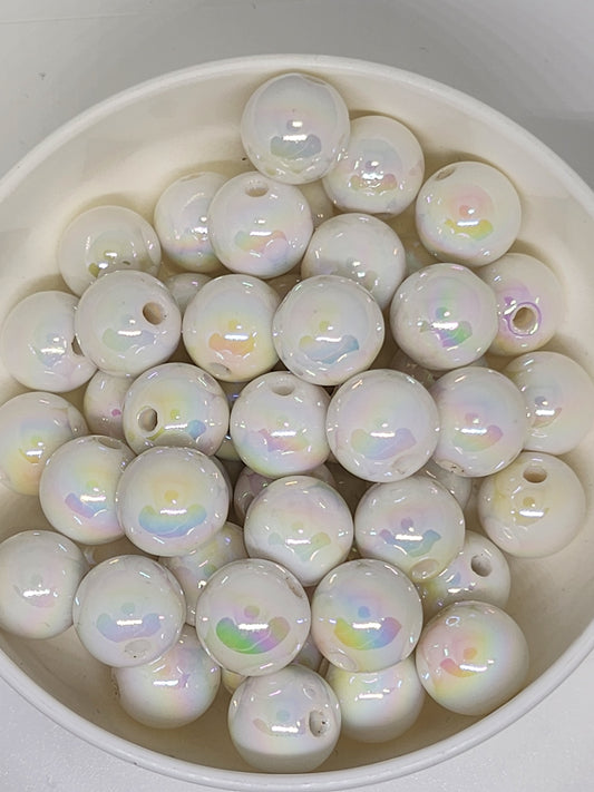 White mix acrylic beads