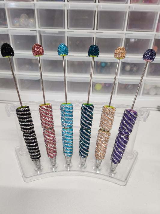 Rhinestone Striped pen