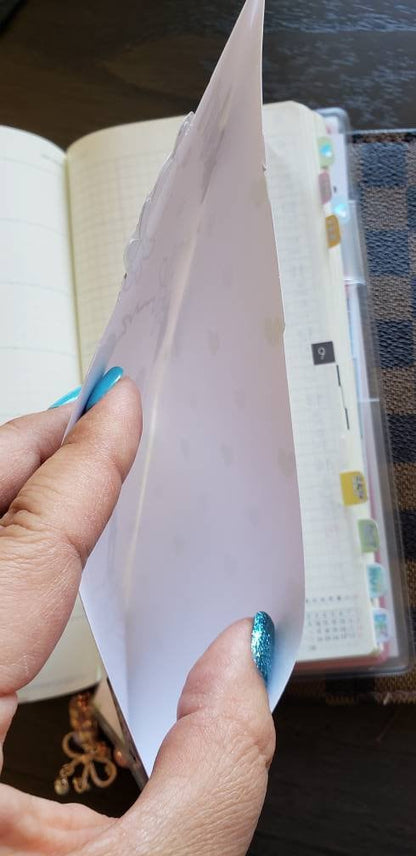 Winter bear Hobonichi weeks sticker pocket//envelope