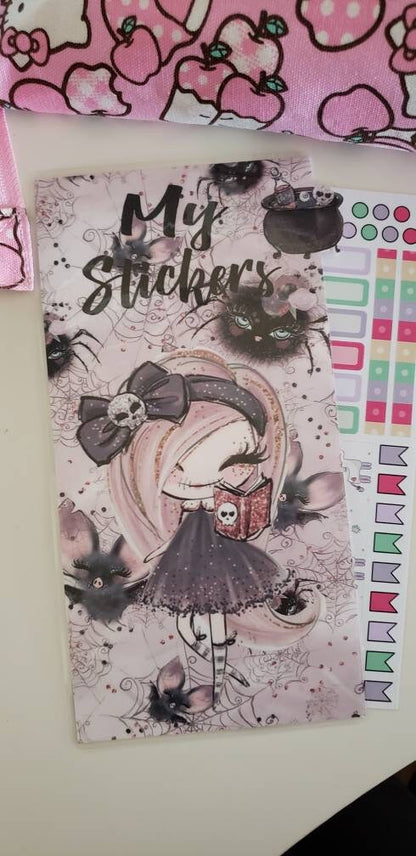 Goth Girl Hobonichi weeks sticker pocket//envelope