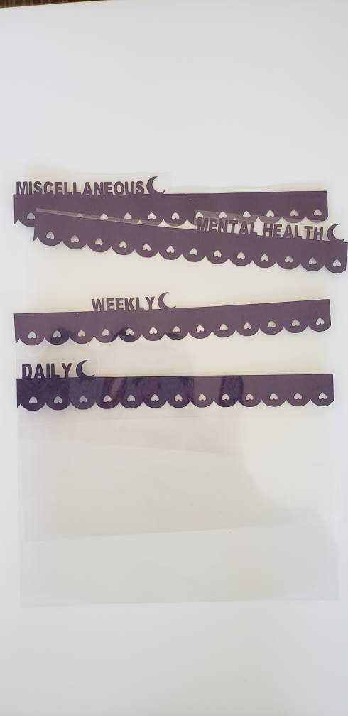 Black Holographic CRYSTAL tabs/Planner dividers/divider tabs