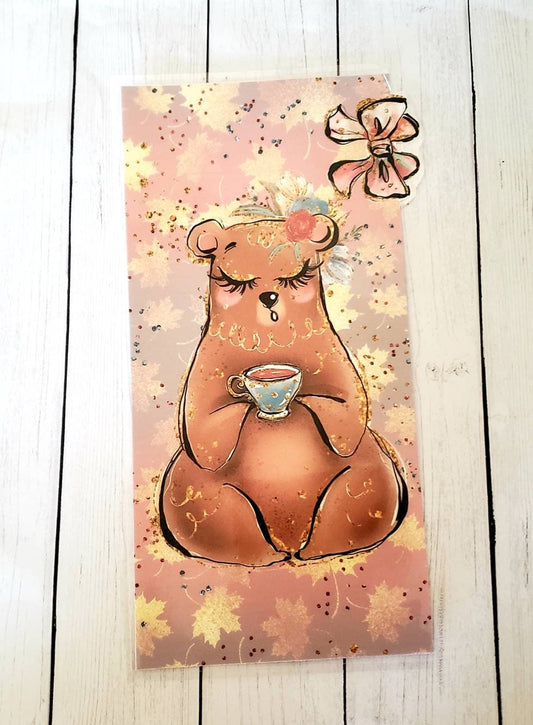 Bear Hobonichi Weeks sticker pocket//envelope