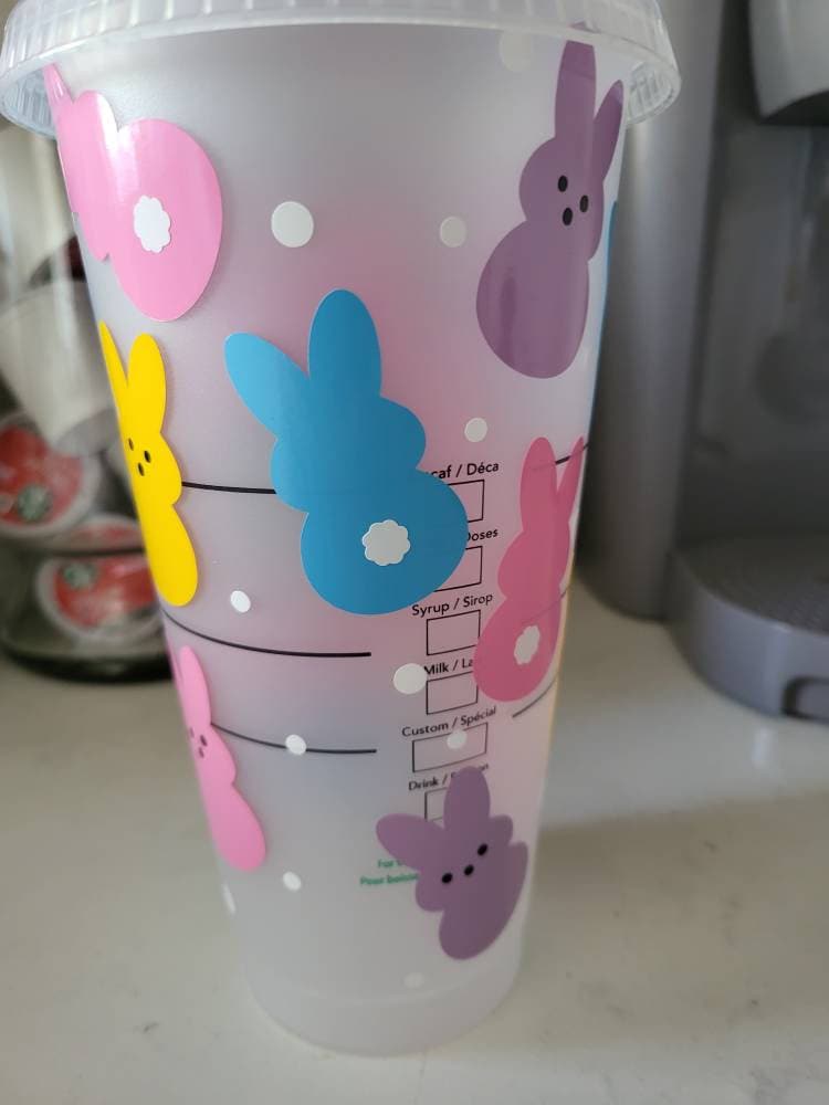 Starbucks cold cup//24 oz//venti//easterpeeps//happyeaster//reusable cup