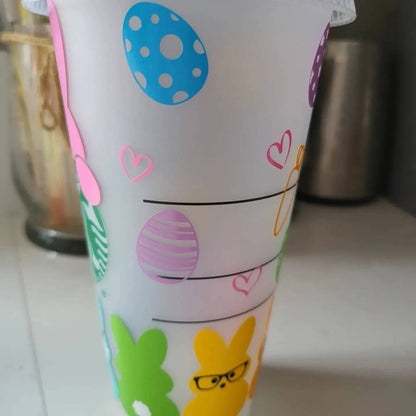 Starbucks cold cup//24 oz//venti//easterpeeps//reusable cup