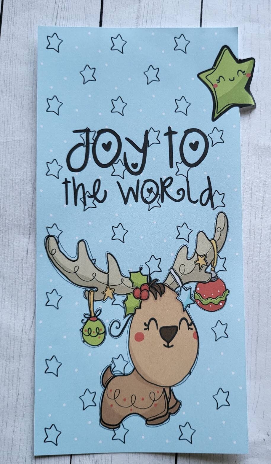 Christmas reindeer Hobonichi weeks sticker pocket//envelope