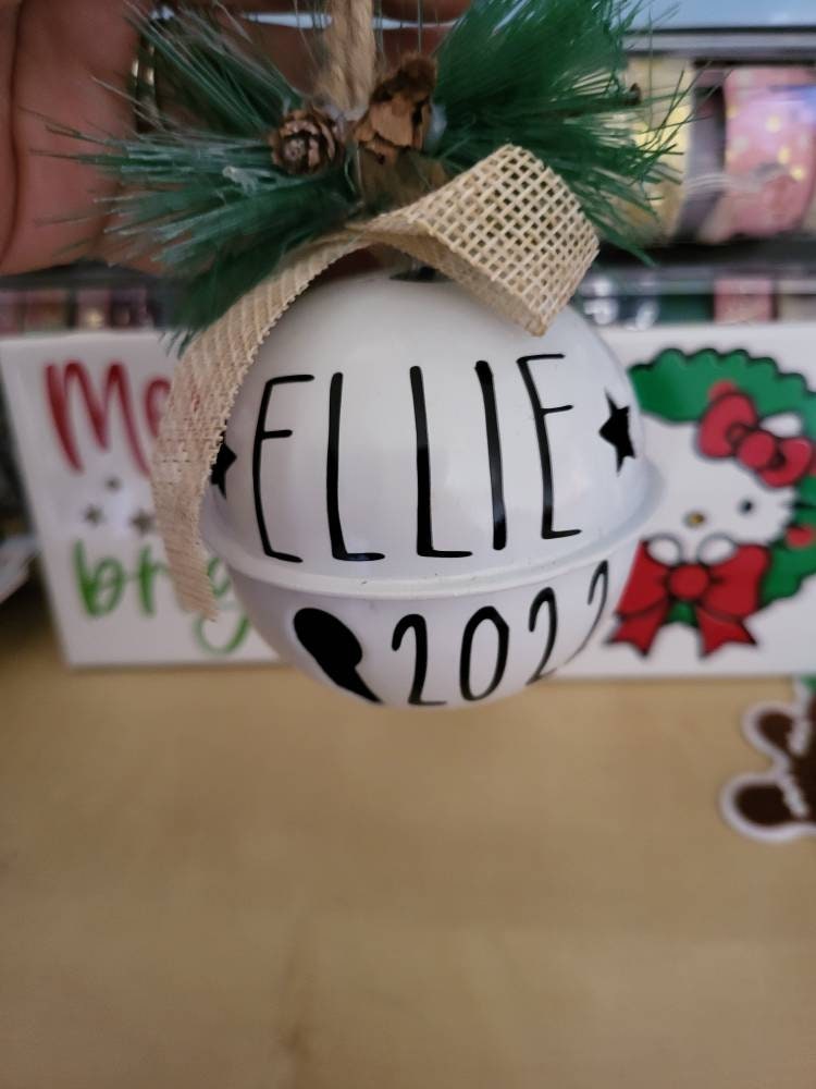 Personalized ornaments//Christmas bell ornaments