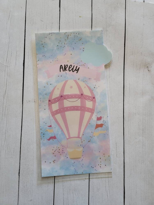 Hot air balloon//Hobonichi weeks sticker pocket//envelope