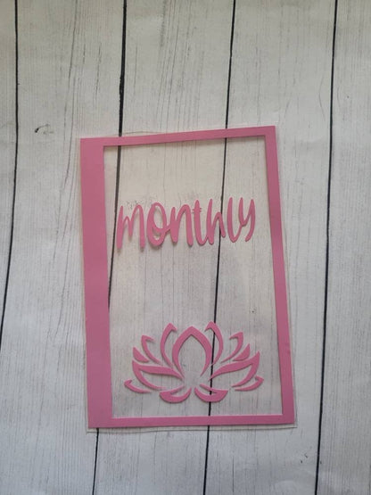 Pink Lotus Planner Dashboard//Personalized//Monthly//To Do//Lists//Weekly
