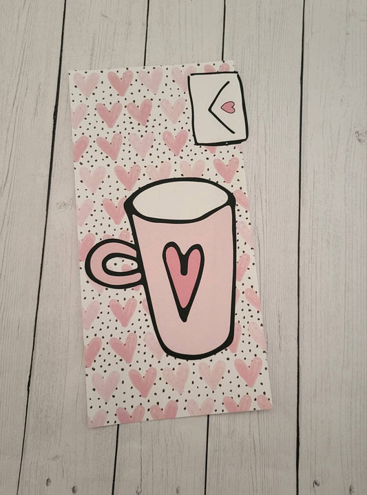 Vday cup Hobonichi week sticker pocket//envelope