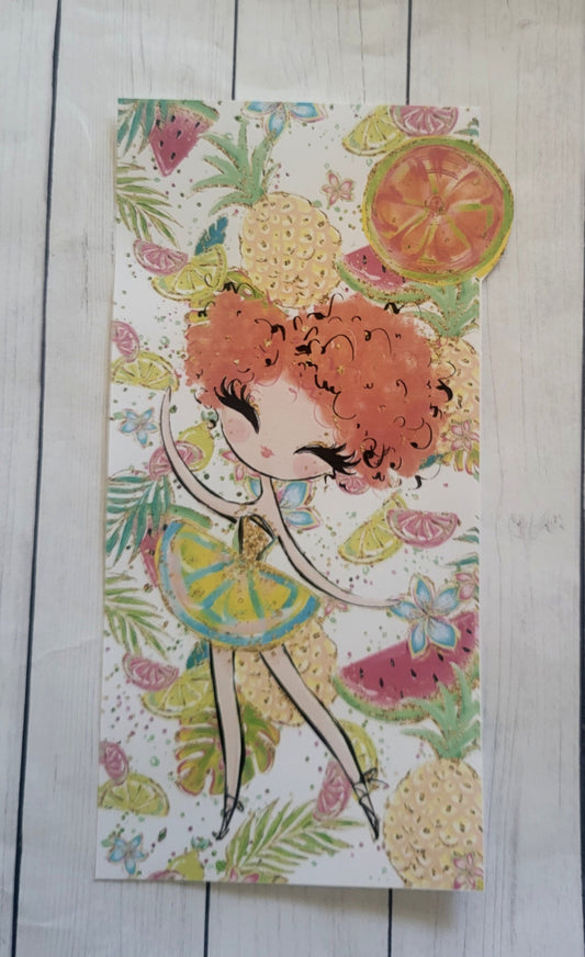 Summer lemon girl Hobonichi weeks sticker pocket//envelope board